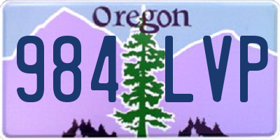 OR license plate 984LVP