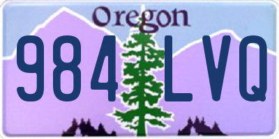 OR license plate 984LVQ