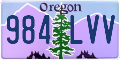 OR license plate 984LVV