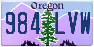 OR license plate 984LVW