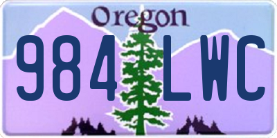 OR license plate 984LWC