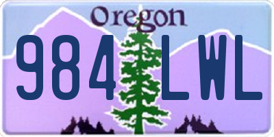 OR license plate 984LWL