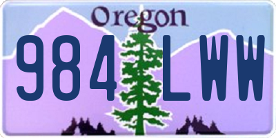 OR license plate 984LWW