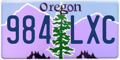 OR license plate 984LXC