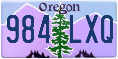 OR license plate 984LXQ