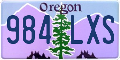 OR license plate 984LXS