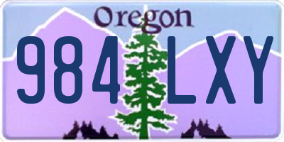 OR license plate 984LXY