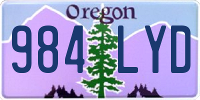 OR license plate 984LYD