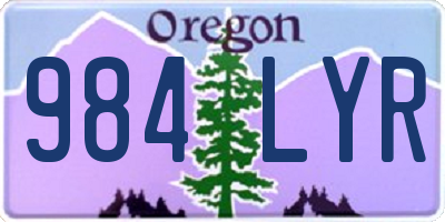 OR license plate 984LYR