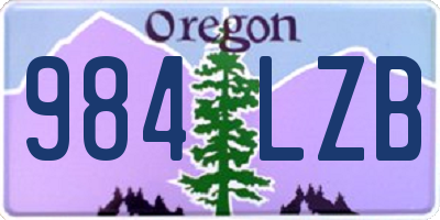 OR license plate 984LZB
