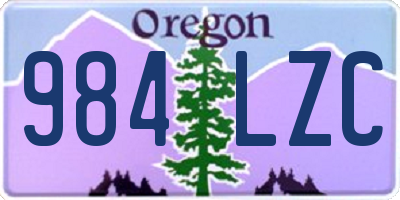 OR license plate 984LZC