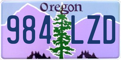 OR license plate 984LZD