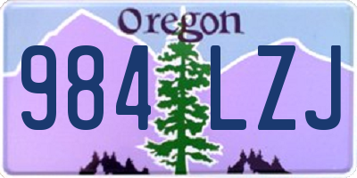 OR license plate 984LZJ