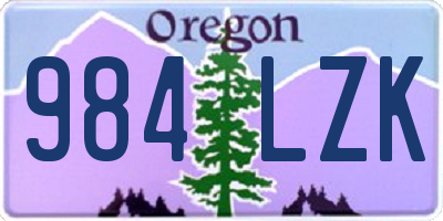 OR license plate 984LZK