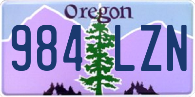 OR license plate 984LZN