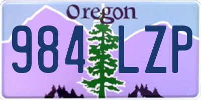 OR license plate 984LZP