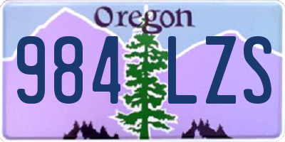 OR license plate 984LZS