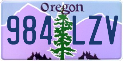 OR license plate 984LZV