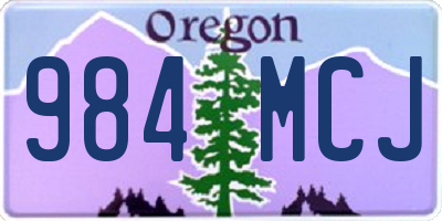 OR license plate 984MCJ