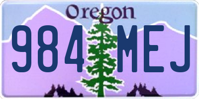 OR license plate 984MEJ