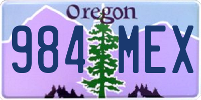 OR license plate 984MEX