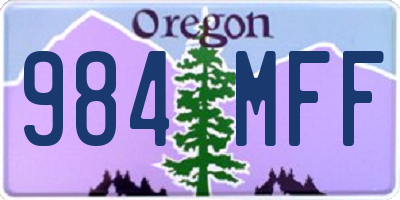 OR license plate 984MFF