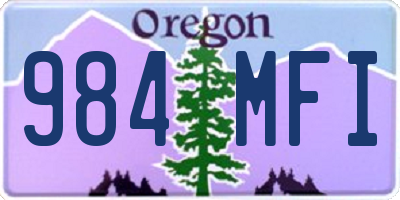 OR license plate 984MFI