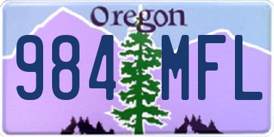 OR license plate 984MFL