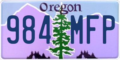 OR license plate 984MFP