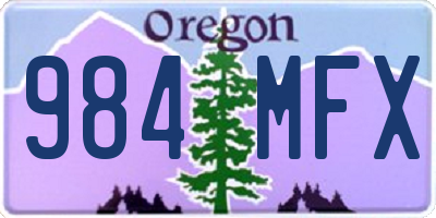 OR license plate 984MFX