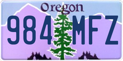 OR license plate 984MFZ