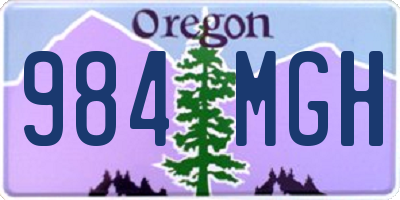 OR license plate 984MGH