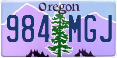 OR license plate 984MGJ