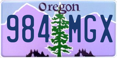 OR license plate 984MGX