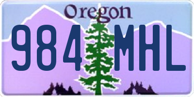 OR license plate 984MHL
