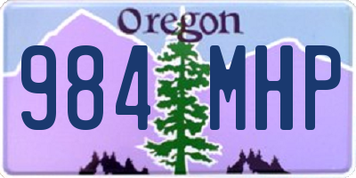 OR license plate 984MHP