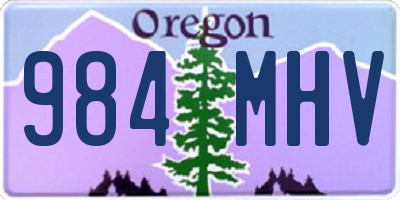 OR license plate 984MHV