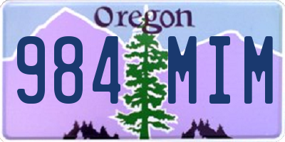 OR license plate 984MIM