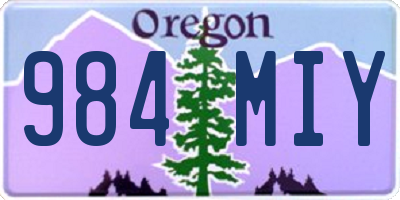 OR license plate 984MIY