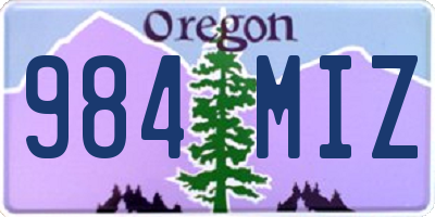 OR license plate 984MIZ