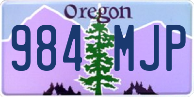 OR license plate 984MJP