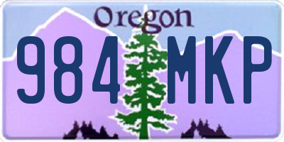 OR license plate 984MKP