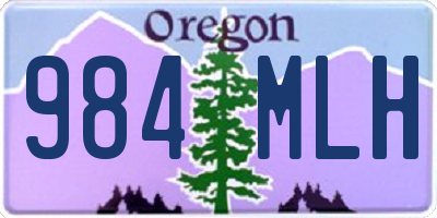 OR license plate 984MLH