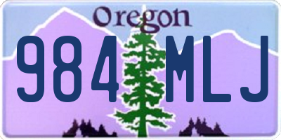 OR license plate 984MLJ