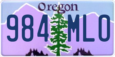 OR license plate 984MLO