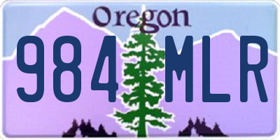 OR license plate 984MLR