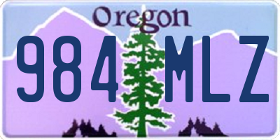 OR license plate 984MLZ