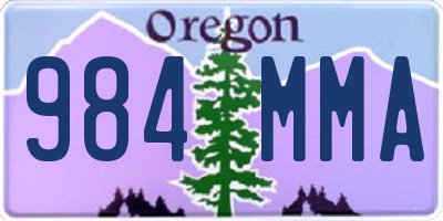 OR license plate 984MMA