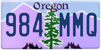 OR license plate 984MMQ