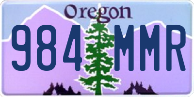 OR license plate 984MMR